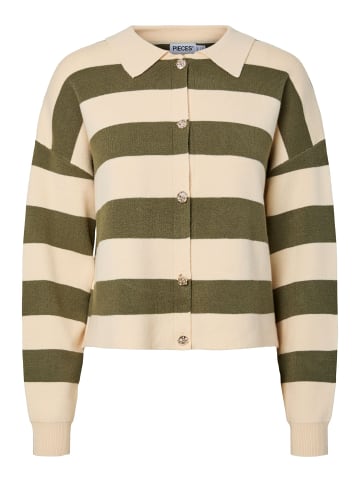 Pieces Strickjacke in Sphagnum