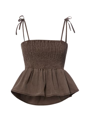 Noisy may Crop Top in taupe