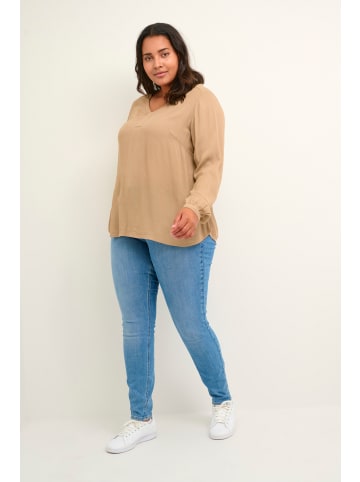KAFFE curve Langarm-Bluse KCami Regular fit in Petrified Oak