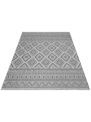 KADIMA DESIGN Teppich Kurzflor Rauten Wohnzimmer in Anthrazit