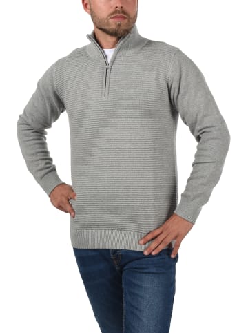 INDICODE Troyer IDRichard 35421MM Strickpulli mit Stehkragen in Grau