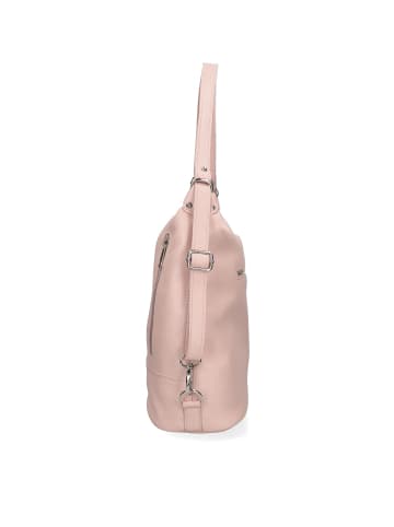 Chiara Ferretti Convertierbare Schultertasche zum Rucksack in ROSA ANTICO