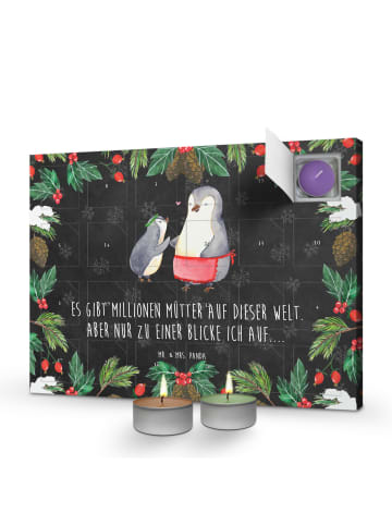 Mr. & Mrs. Panda Duftkerzen Adventskalender Pinguin mit Kind mit... in Kreidetafel
