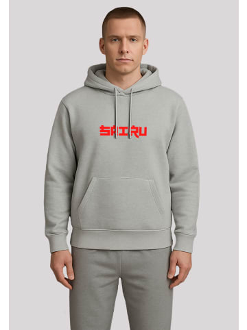 F4NT4STIC Hoodie Koi Fish Japan Streetstyle in grau meliert