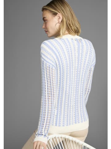 Laura Scott Strickjacke in hellblau-offwhite
