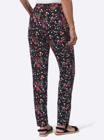 Sieh an! Hose in schwarz-erdbeere-bedruckt