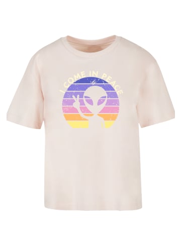 F4NT4STIC Tee Alien Peace Sunset in pink