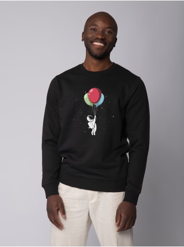 wat? Apparel Sweatshirt Little Balloon Astronaut in Schwarz