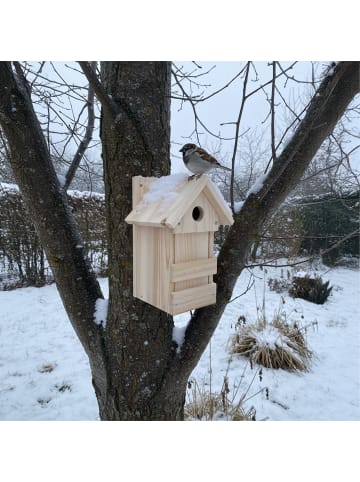 relaxdays 2 x Nistkasten in Natur - (B)16 x (H)25 x (T)16 cm