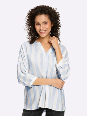 Heine Gestreifte Bluse in ecru-himmelblau-gestreift