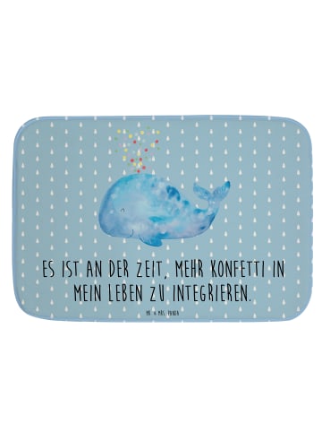 Mr. & Mrs. Panda Badvorleger Wal Konfetti mit Spruch in Blau Pastell