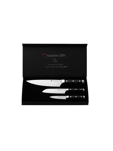 Izumi Ichiago KATAHIRO ZEN 3 tlg. Kochmesser Set - Kochmesser mit Hammerschlag