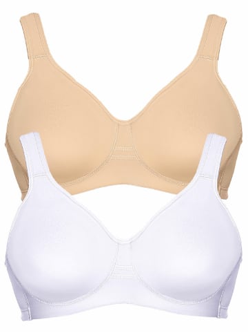 Viania 2er Pack Sport BH Workout in haut weiss