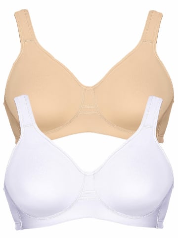 Viania 2er Pack Sport BH Workout in haut weiss