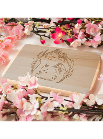 Mr. & Mrs. Panda Schneidebrett Holz Hase Blume ohne Spruch in Transparent