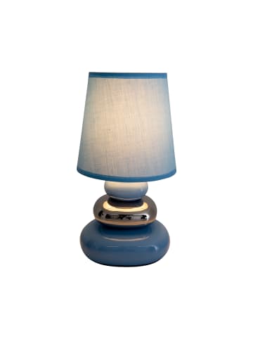 näve Tischleuchte "STONEY" in blau - (L)16 cm x (B)16 cm x (H)31 cm