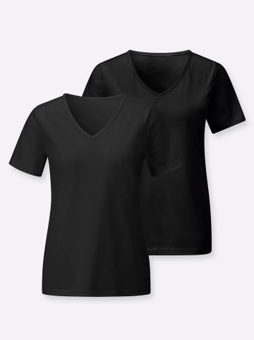 WITT WEIDEN 2er-Pack Shirts in schwarz + schwarz