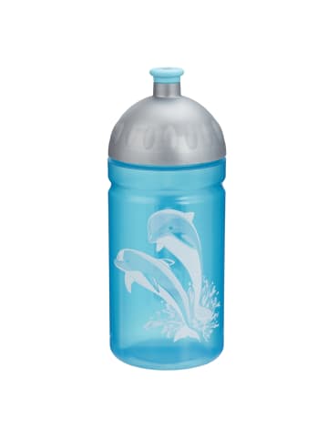 Step by Step Trinkflasche, 0,5 l, für Kindergarten und Schule in Happy Dolphins, Blau