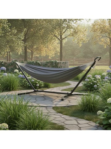 SONGMICS Hängematte Socozzy in Schwarz-Grau - (B)300 x (H)95 x (T)90 cm