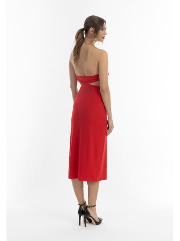 faina Midikleid Mit Cut-Outs in Rot