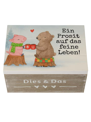 Mr. & Mrs. Panda Box Glühschwein Sause Design mit Spruch in Weiß