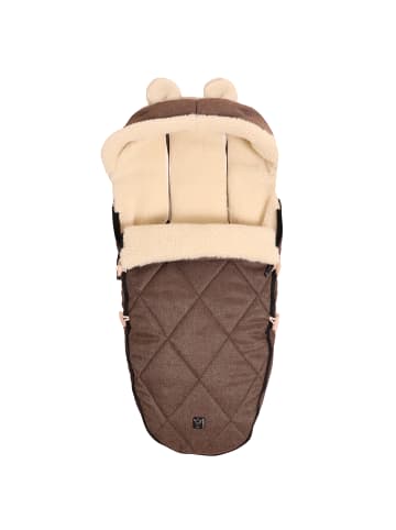 Kaiser Naturfellprodukte Kinderwagen Fußsack XL Ears Wool brown melange