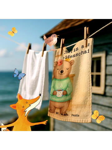 Mr. & Mrs. Panda Gästetuch Chefin Leidenschaft Design mit Spruch in Weiß