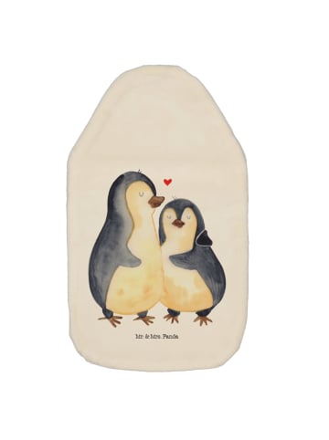 Mr. & Mrs. Panda Wärmflasche Pinguin umarmen ohne Spruch in Weiß