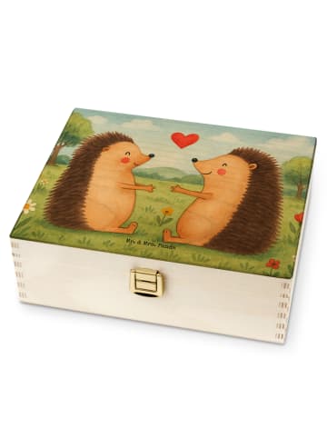 Mr. & Mrs. Panda Teebox Igel Liebe Design ohne Spruch in Weiß