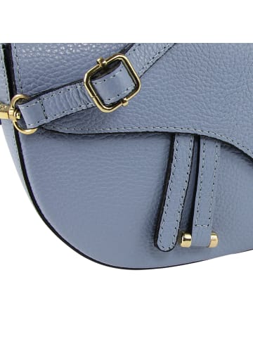 Toscanto Toscanto Schultertasche, Umhängetasche Leder hellblau ca. 22cm
