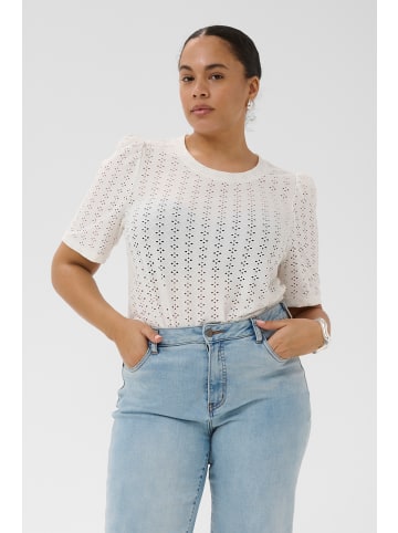 KAFFE curve T-Shirt kurzarm KCfransisca Regular fit in Chalk