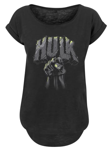 F4NT4STIC Long Cut T-Shirt Marvel Superhelden Hulk Punch Logo' in schwarz