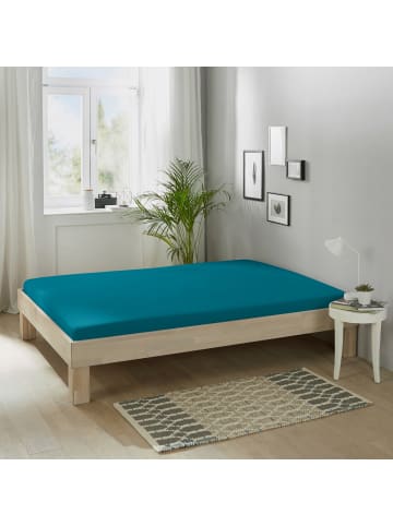 Erwin Müller Biber Spannbettlaken Garmisch in petrol