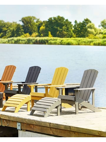 Beliani Gartenstuhl ADIRONDACK in Blau - (W) 50 x (H) 34 x (L) 43 cm