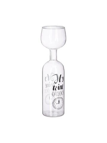 relaxdays Weinflasche Glas in Transparent - 750 ml