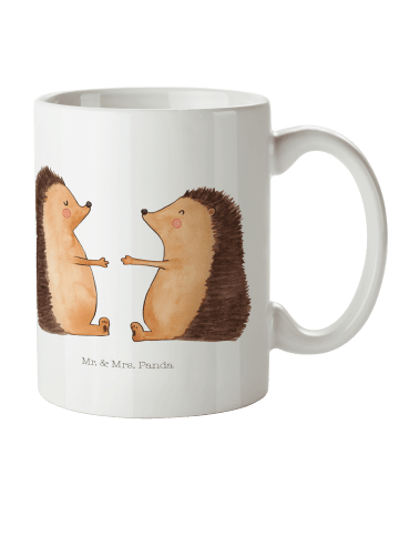 Mr. & Mrs. Panda Kindertasse Igel Liebe ohne Spruch in Weiß