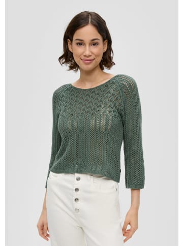 QS Strickpullover in 7816_tannengrün