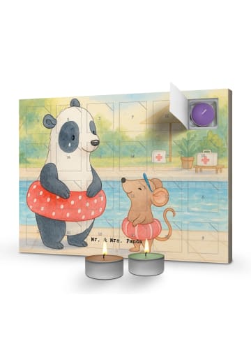 Mr. & Mrs. Panda adventskalender mit kerzen Otter Schwimmen Desi... in Weiß