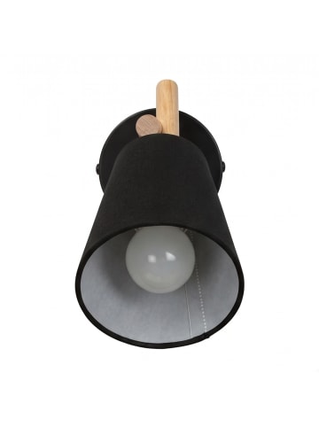 Licht-Erlebnisse Wandlampe (B)13 x (H)23 cm in Helles Holz Schwarz