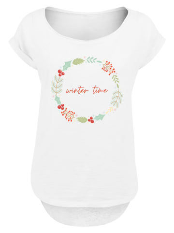 F4NT4STIC Long Cut T-Shirt Winter Time in weiß