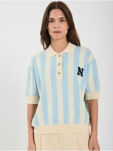 Norr Pullover Varsity in Light blue stripe