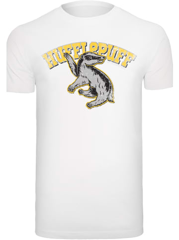 F4NT4STIC T-Shirt Harry Potter Hufflepuff Sport Emblem in weiß