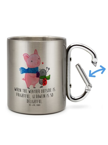 Mr. & Mrs. Panda Tasse Glühschwein Smörle mit Spruch in Silber