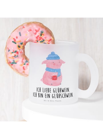 Mr. & Mrs. Panda Tee Tasse Schwein Glühwein mit Spruch in Transparent