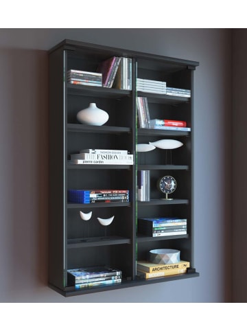 ebuy24 Regal Loposa CD-DVD 5 Schwarz 60 x 18 cm