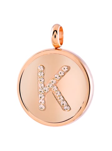 Lucardi Anhänger "Buchstabe K" Rund