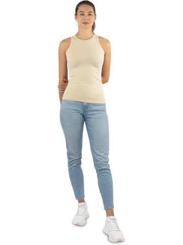 Janice 2 x Damen Top hochgeschlossen Nauta in Beige/Burgund