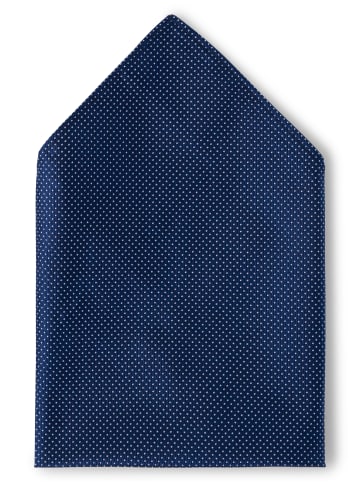 Finshley & Harding London Fliege und Einstecktuch in indigo - 0001