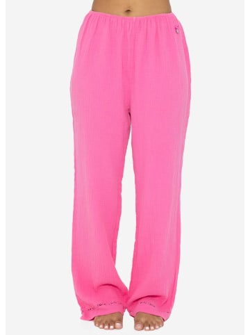 SASSYCLASSY Musselin Pyjamahose in Pink