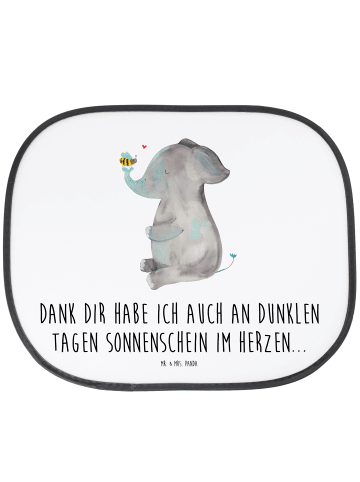 Mr. & Mrs. Panda Sonnenblende Elefant Biene mit Spruch in Weiß